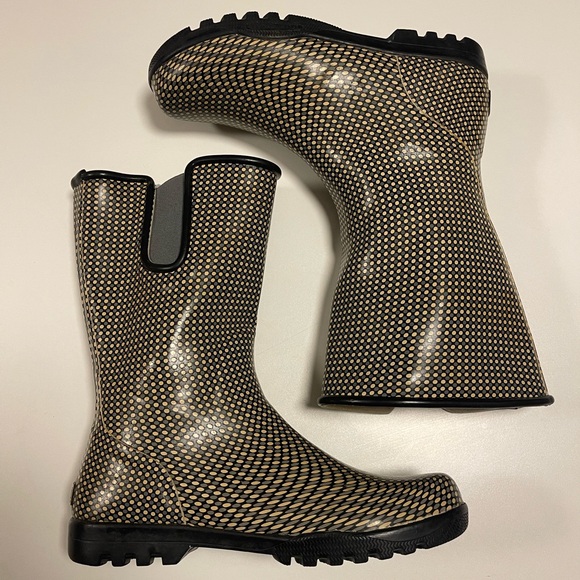 Sperry Black and Cream Women's Rain Boots - Picture 5 of 9